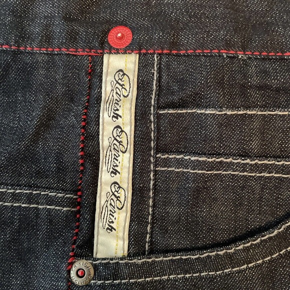 Parish Nation E 506 Baggy Jean Denim Shorts Men's 44 Red Button Fly Relaxed Fit - Picture 7 of 13